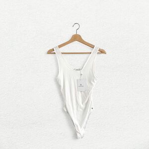 Anine Bing Ginny Bodysuit in Off White
